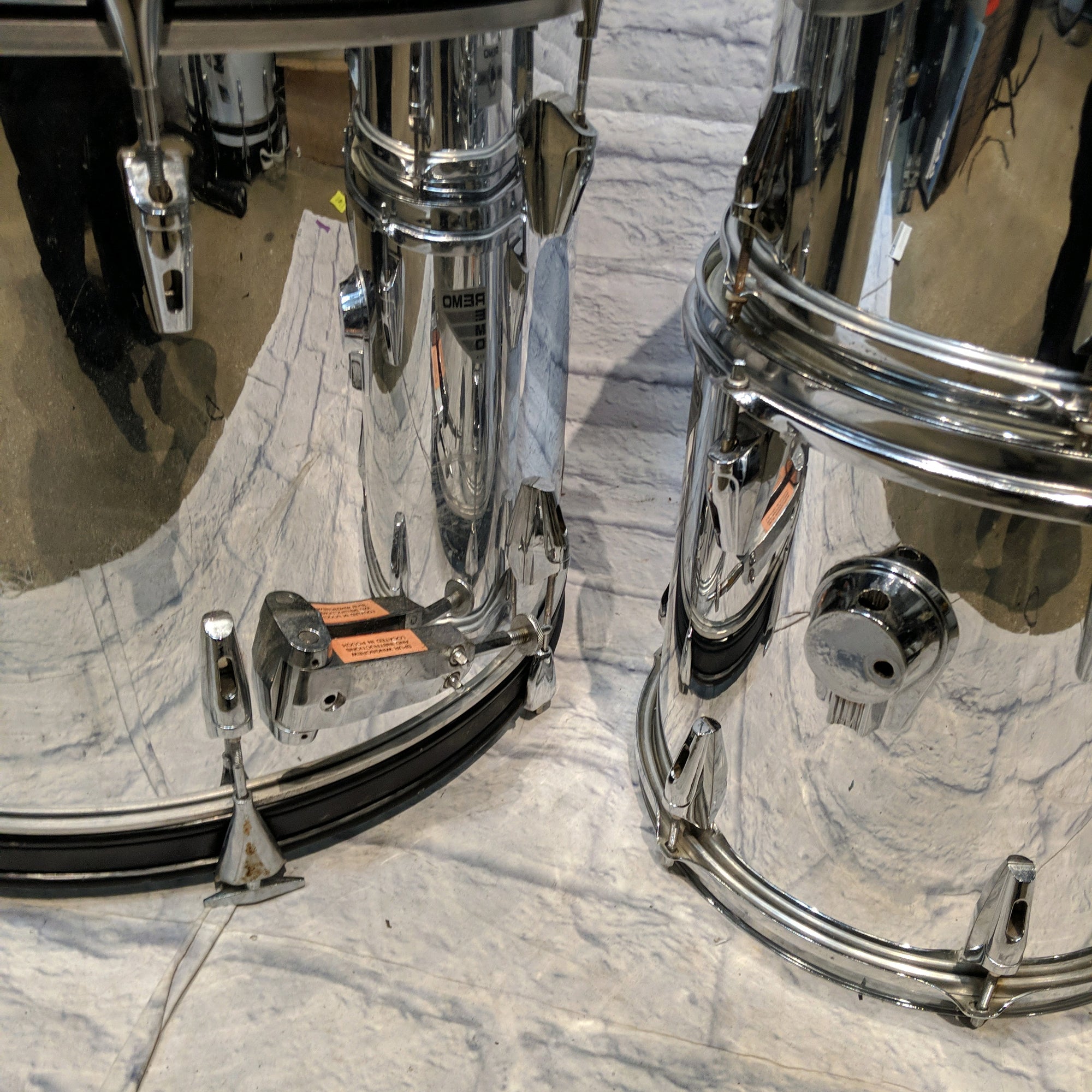 Remo Quadura 4 Piece Drum Set - Chrome Drum Kit