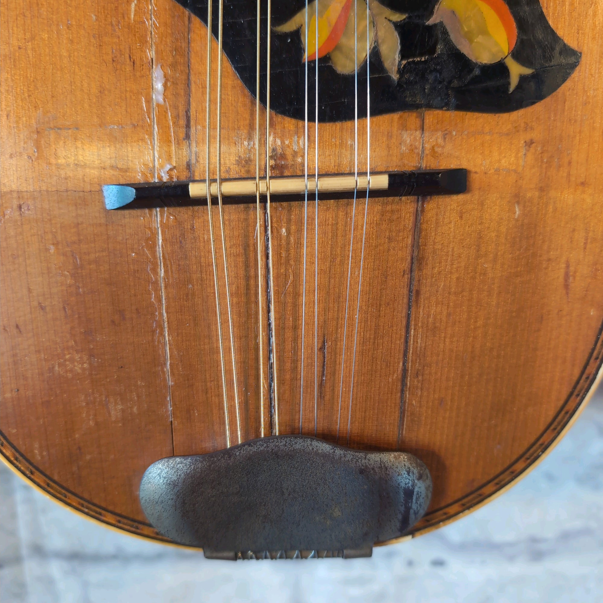 Antique Vintage Florentine Bowl Back Mandolin