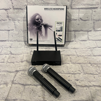 D Debra VM302 Dual Handheld VHF Wireless Microphone Set