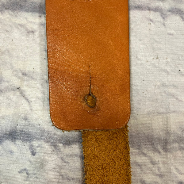 Wayco 2.5 Inch Tanned Leather Guitar Strap - Evolution Music