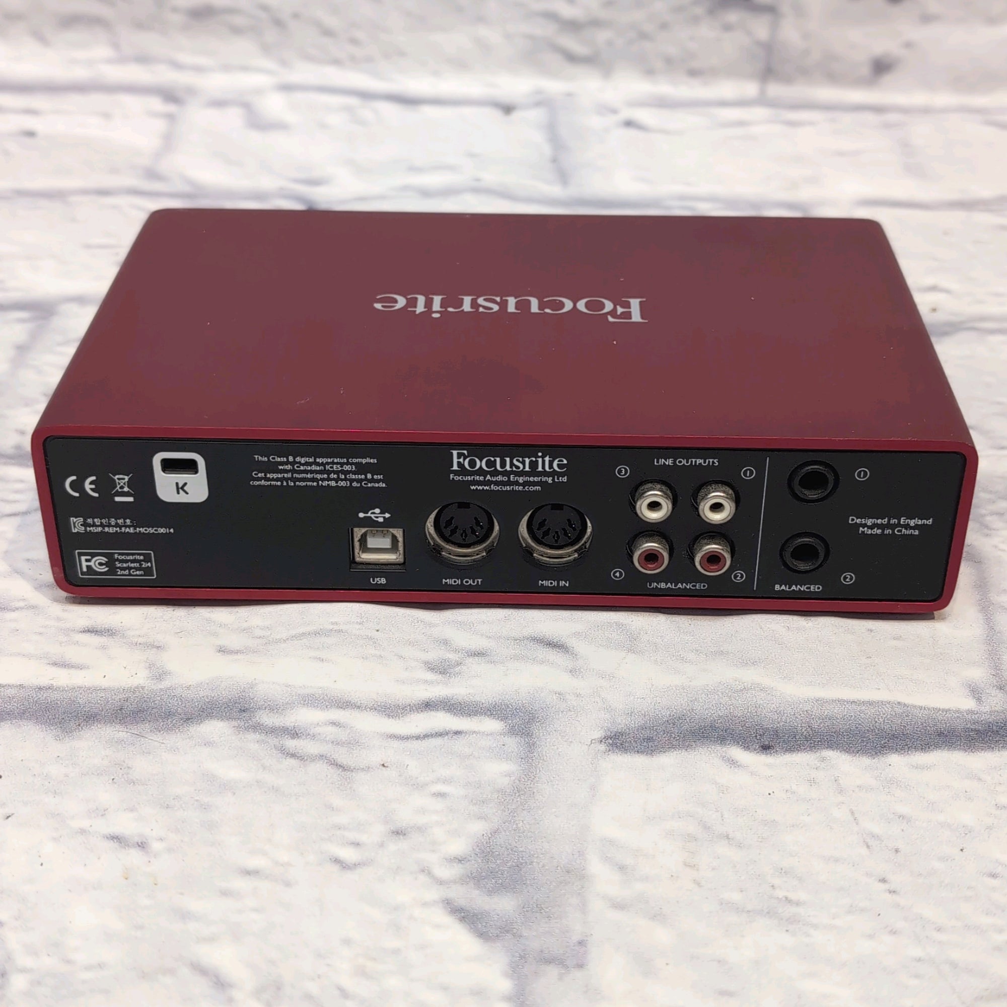 Focusrite Scarlett 2i4 2nd Gen USB Audio Interface