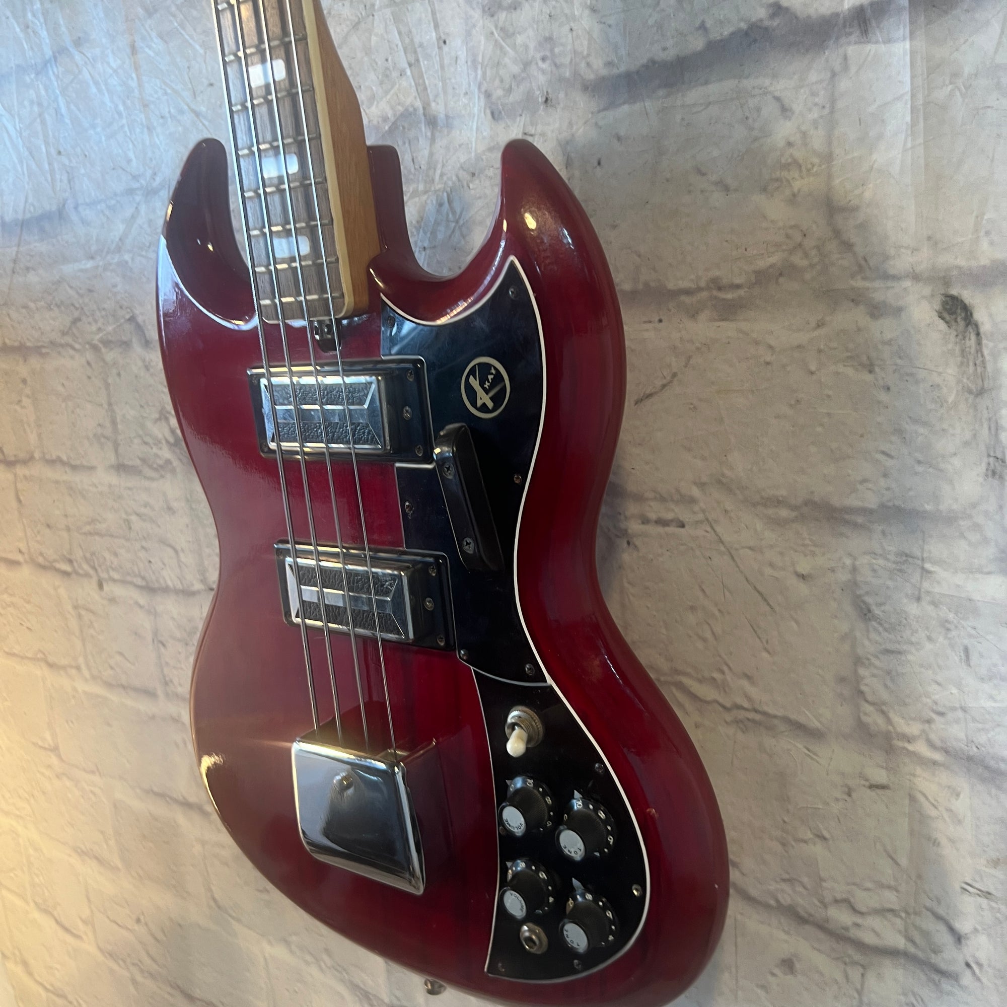 Kay K2B Vintage 1960s Double Cut 4-String Bass Guitar