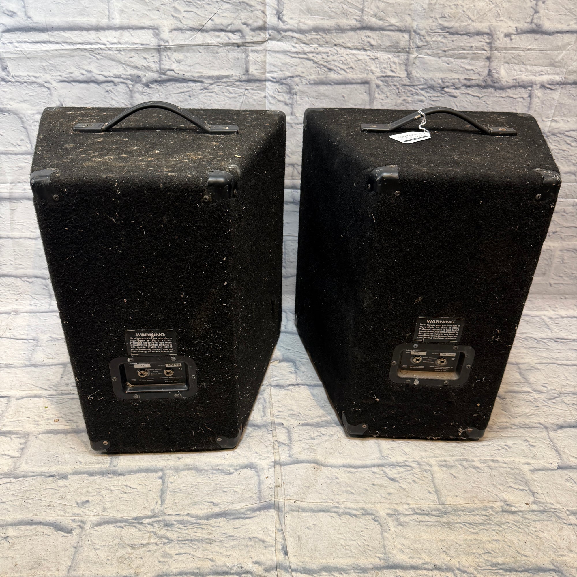 Yamaha SV12 Passive 12" 400 Watt PA Speaker Pair