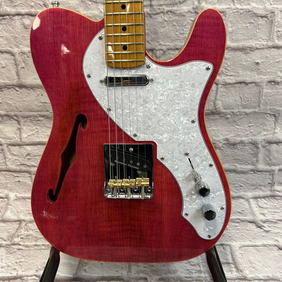 Unknown Thinline Parts Telecaster Trans Pink