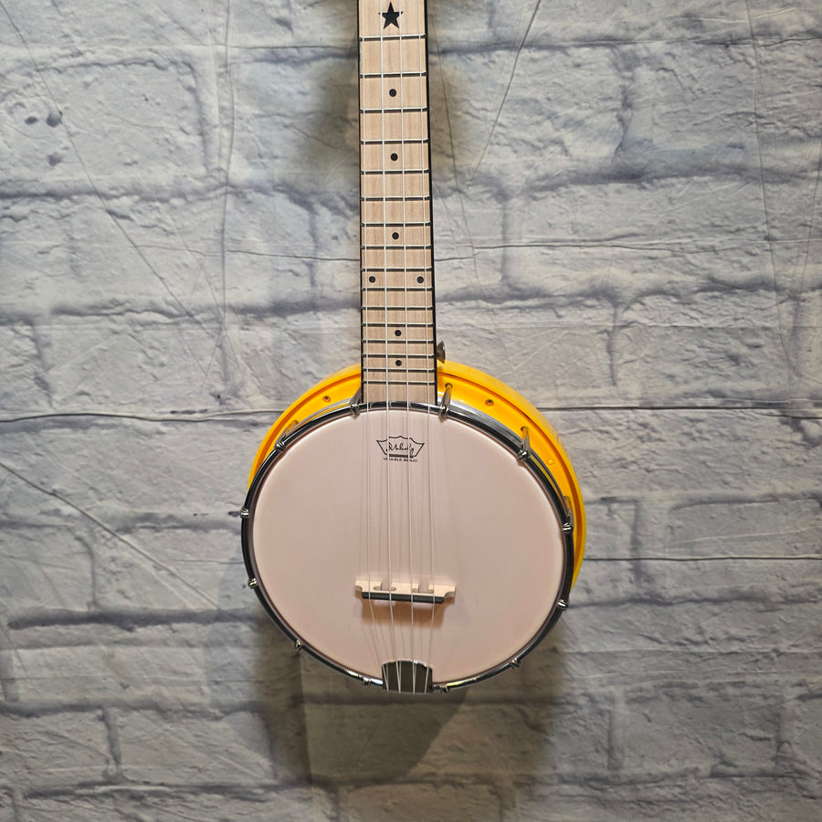 Mulucky Banjo Ukulele - Yellow w/ gig bag