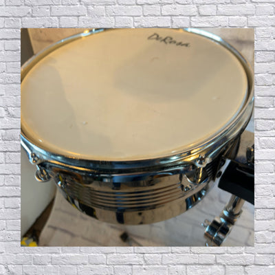 DeRosa Timbales 13 & 14 Inch with Pearl Stand and LP Blue Jam Block