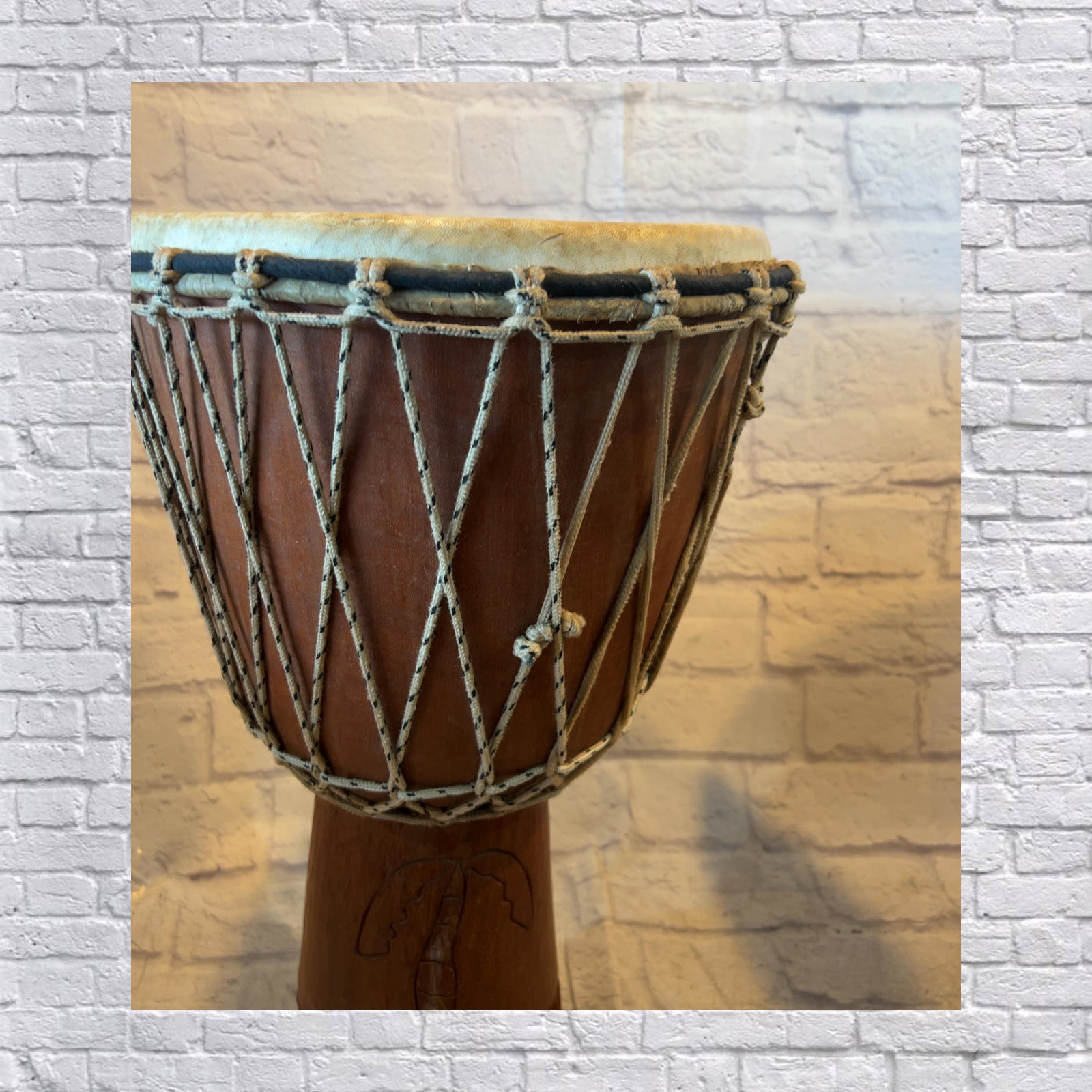 Unknown Hand Carved Djembe