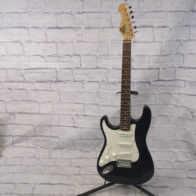 S101 Left Handed Strat Style Black Electric Guitar