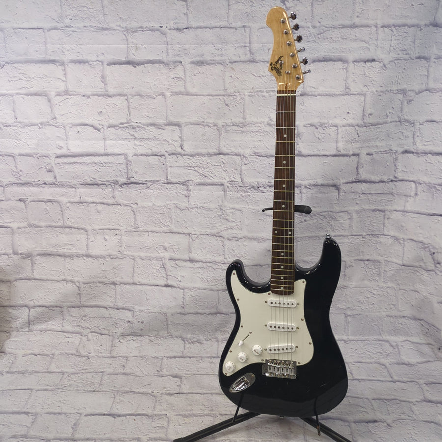 S101 Left Handed Strat Style Black Electric Guitar
