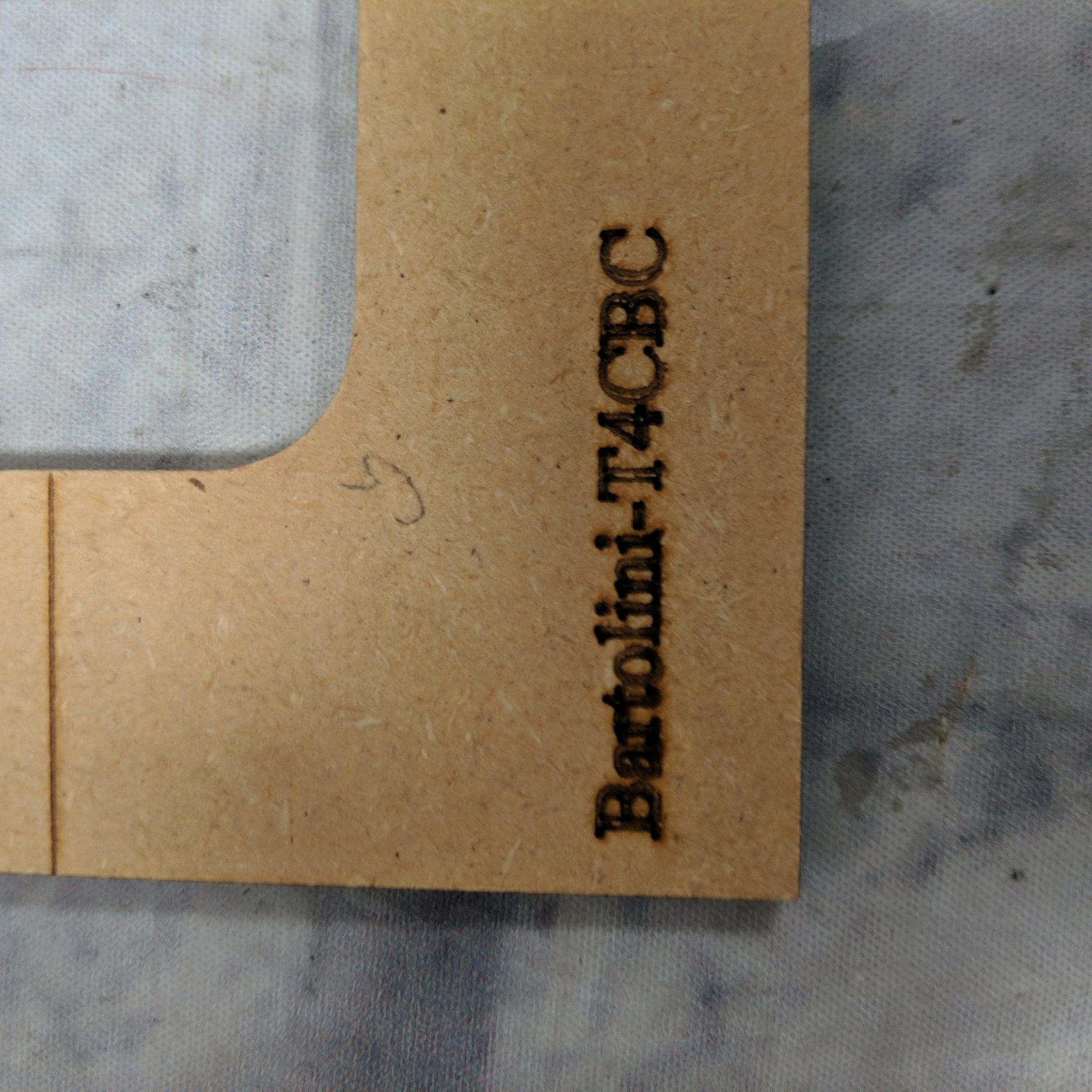 Unknown Bartolini T4CBC Pickup Routing Template