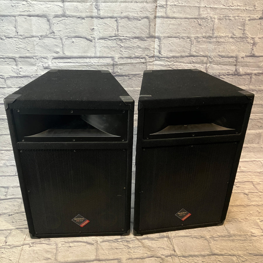 Pair of Nady PTS515 12" 400 Watt 2-Way Trapezoid Speaker Cabinets