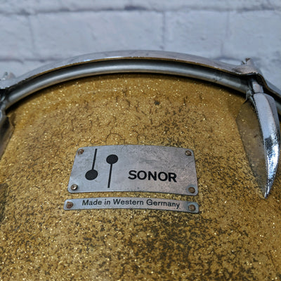 Sonor 13" by 8" 1960s Teardrop Gold Sparkle 22xnull" Rack Tom