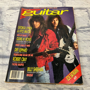 Guitar  For the Practicing Musician February 1989 "George Lynch & Vito Bratta" - Vintage Magazine