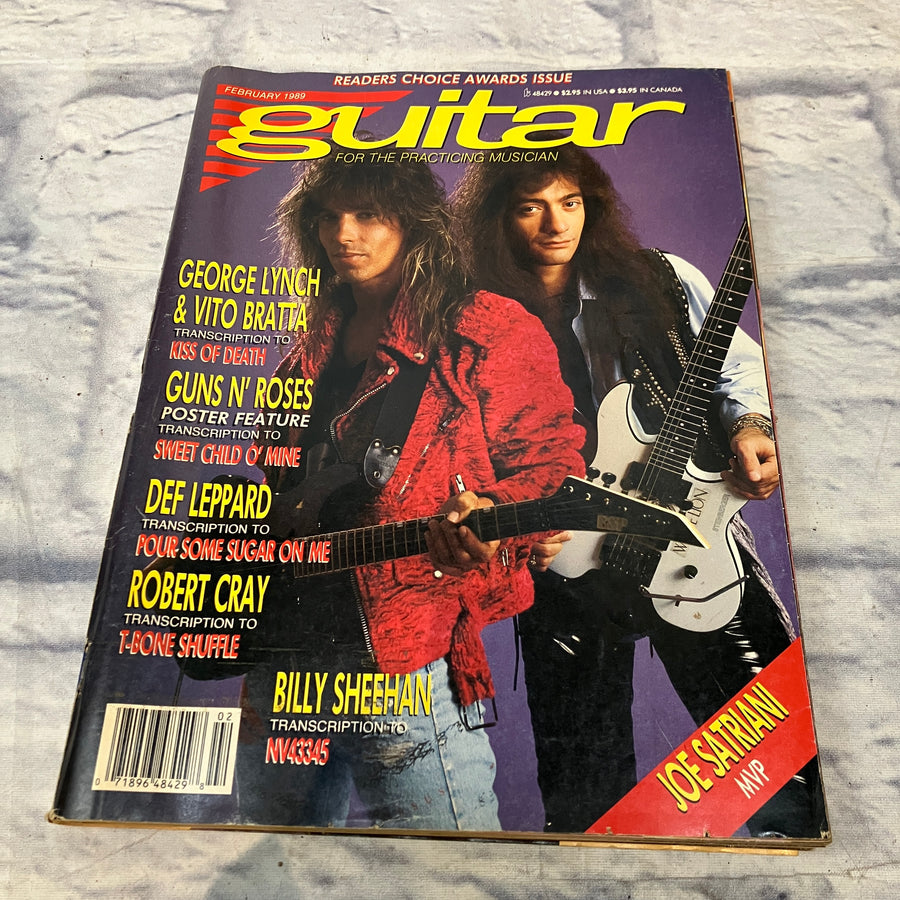 Guitar For the Practicing Musician February 1989 "George Lynch & Vito Bratta" - Vintage Magazine