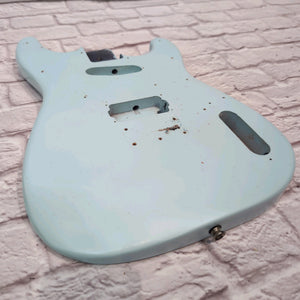 Light Blue Relic Stratocaster Style Electric Guitar Body