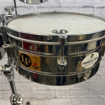 LP Latin Percussion Tito Puente Timbale Set with Stand and Clamp