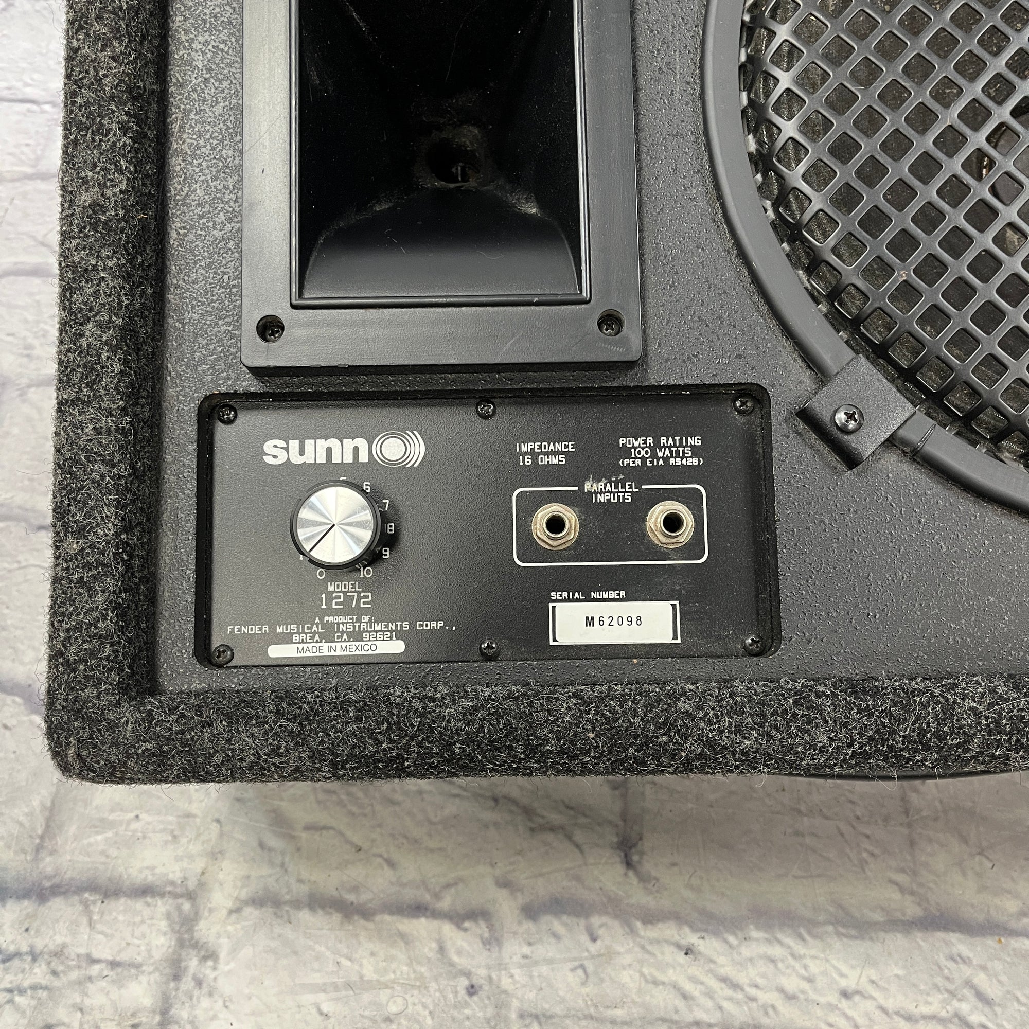 Sunn 1272 Stage Monitor Passive Speaker