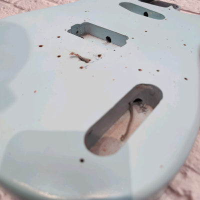 Light Blue Relic Stratocaster Style Electric Guitar Body