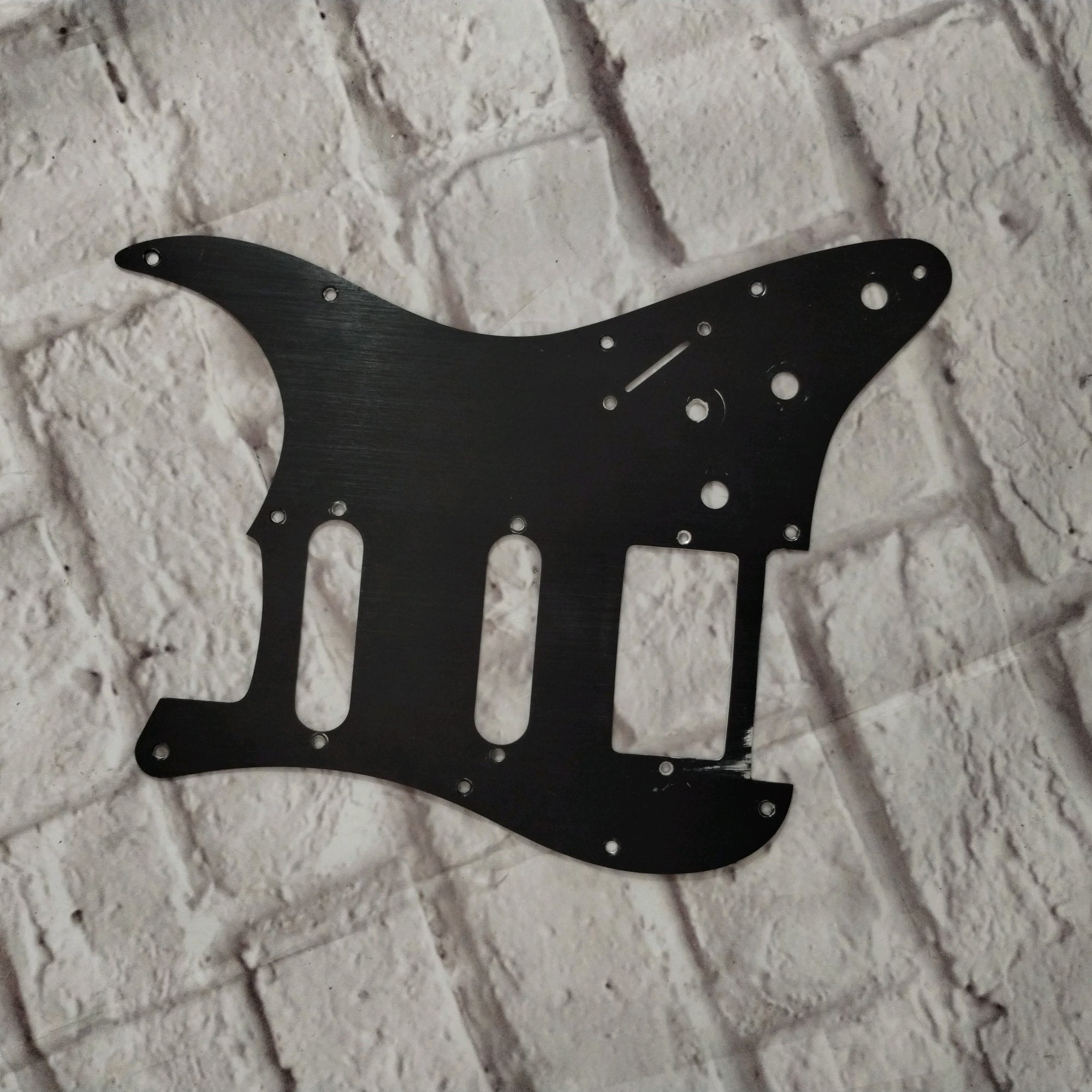 Unknown Black Anodized Metal HSS Strat Pickguard