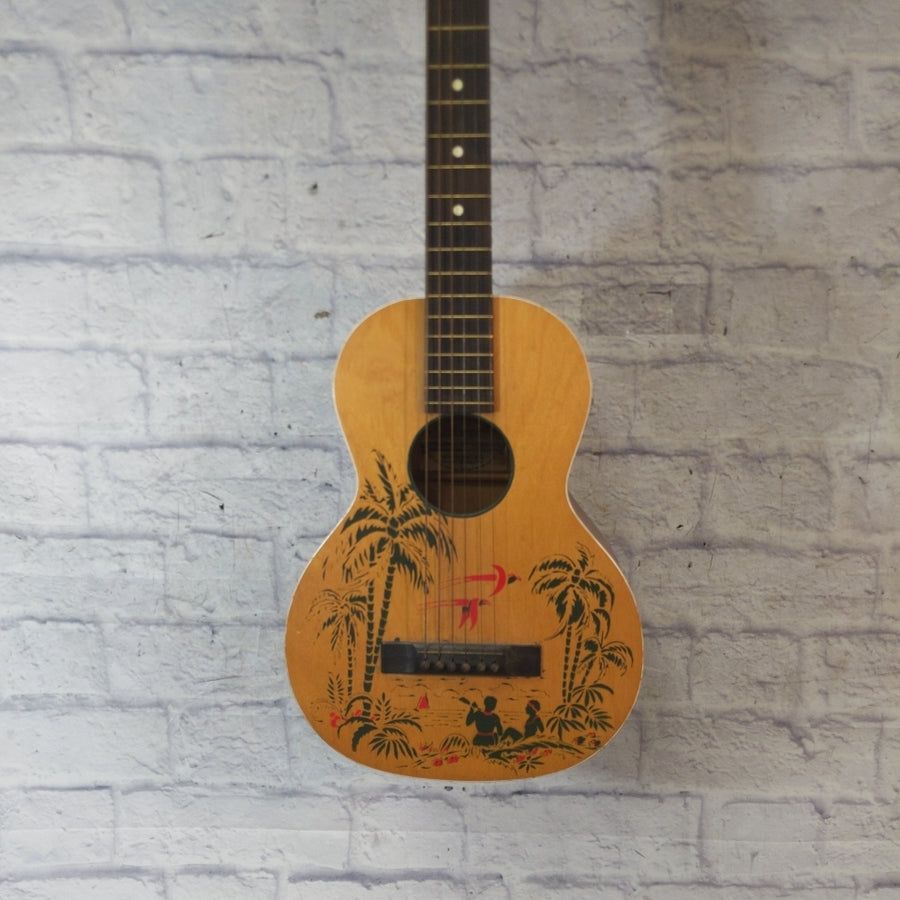 Supertone F33 Hawaiian Parlor Guitar NEEDS NUT