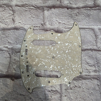 Unknown Fender Off-set Series Mustang Style Pickguard Ivory White Pickguard