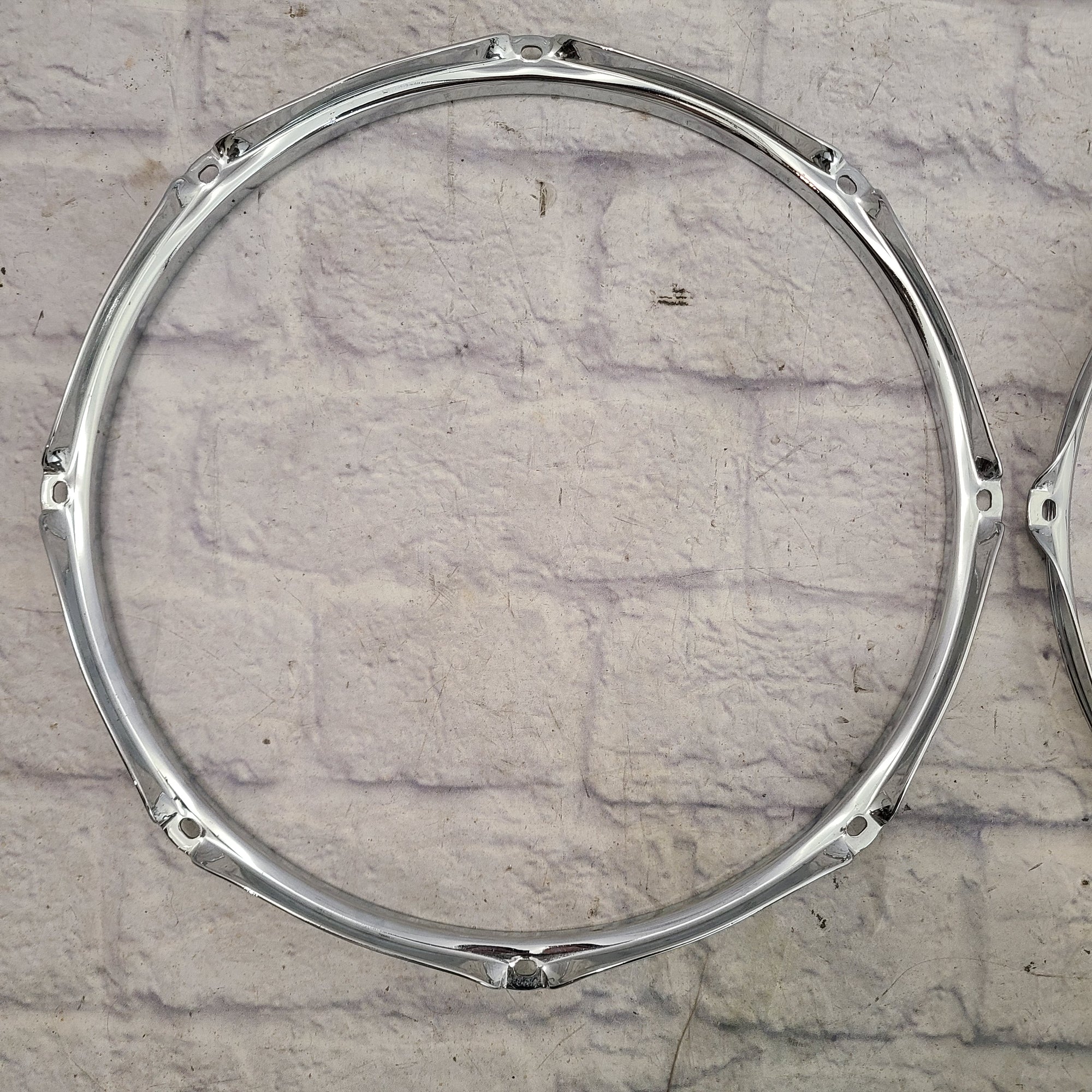 Unknown 14" 8 Lug Single Flange Drum Hoops (Pair)