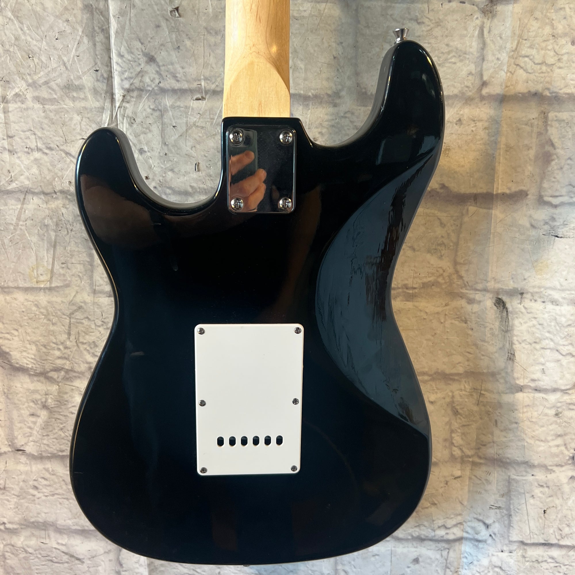 Kona Strat Style Solid Body Black Electric Guitar