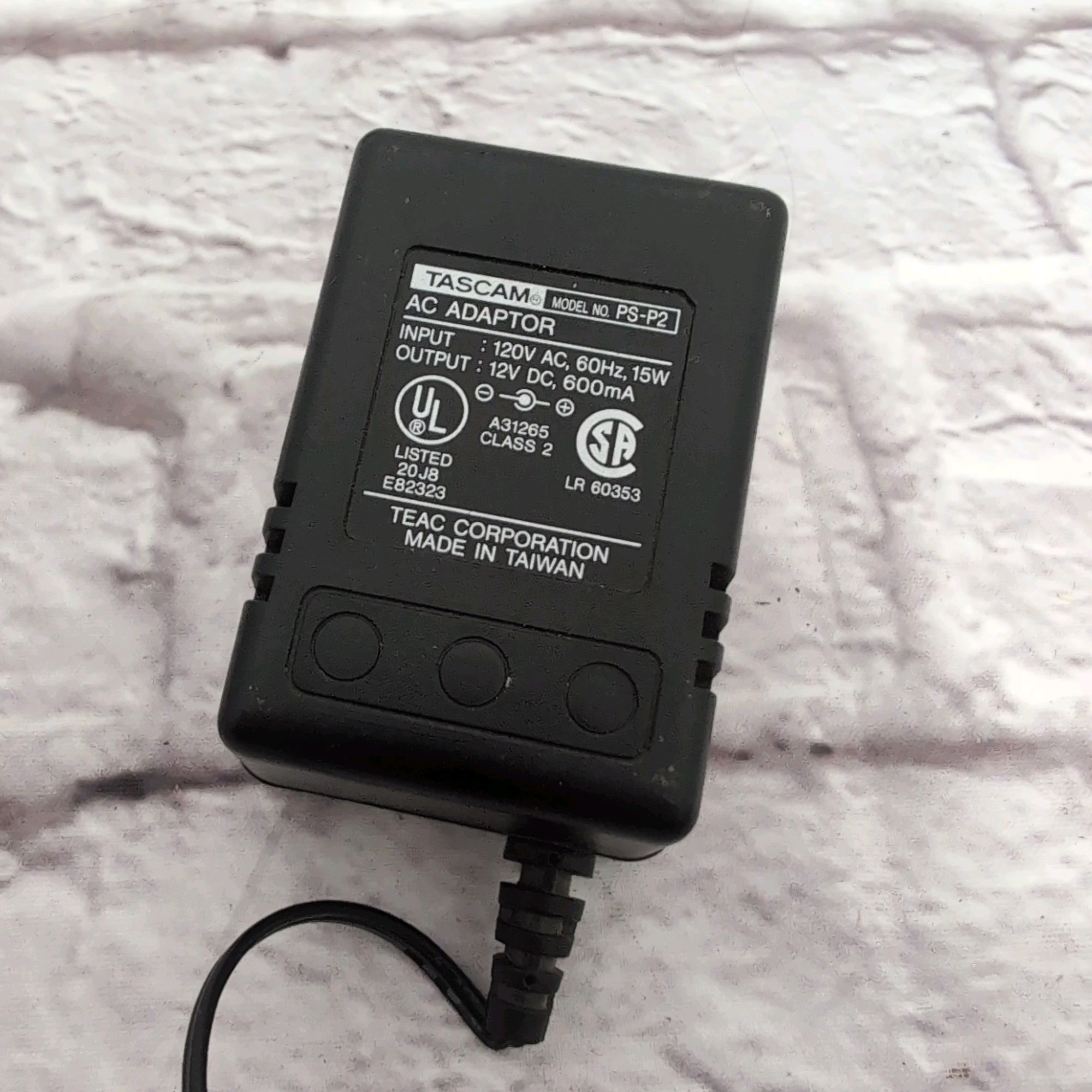 Tascam PS-P2 12V DC Center Negative 600mA Power Supply