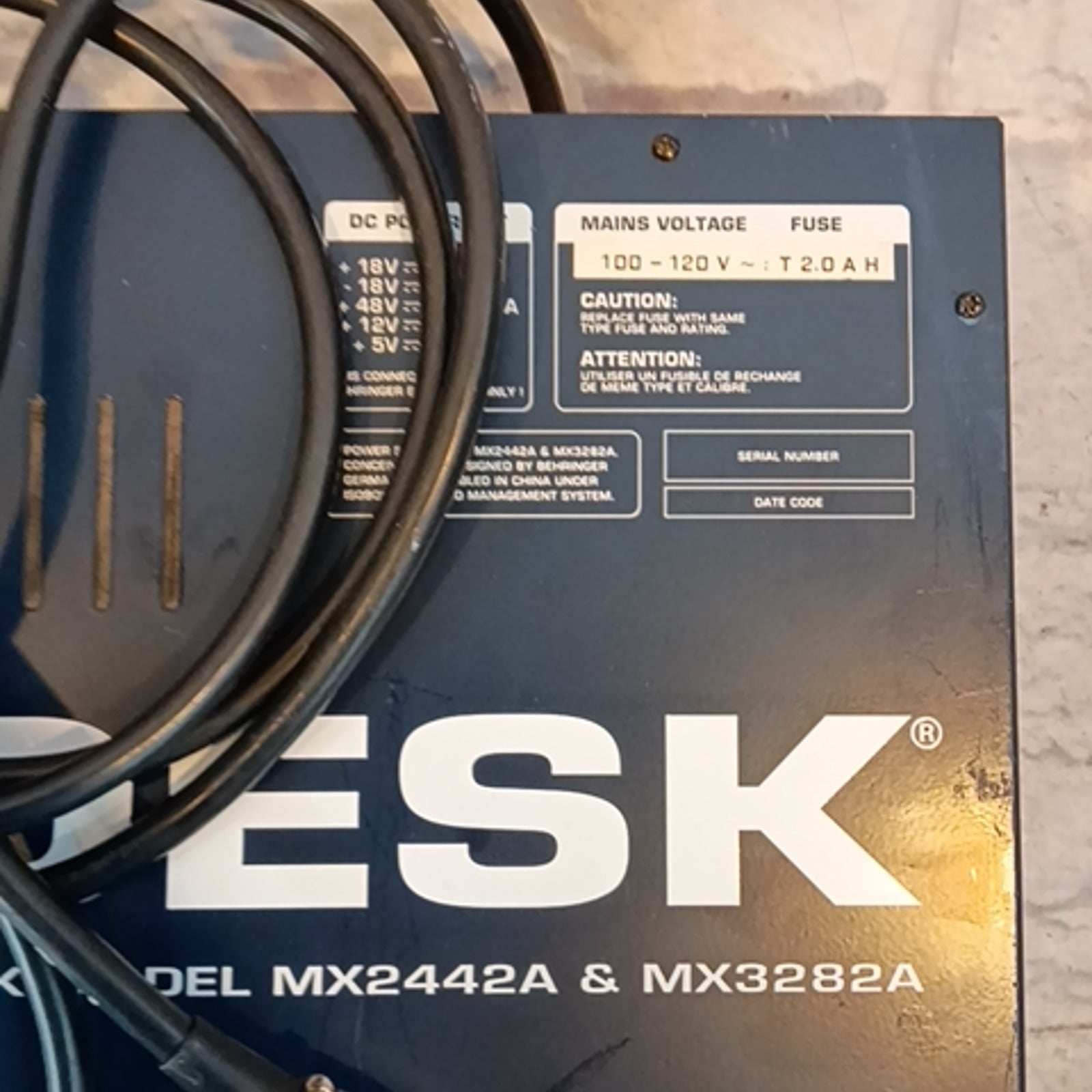 Behringer MX2442A Mixer with External Power Supply