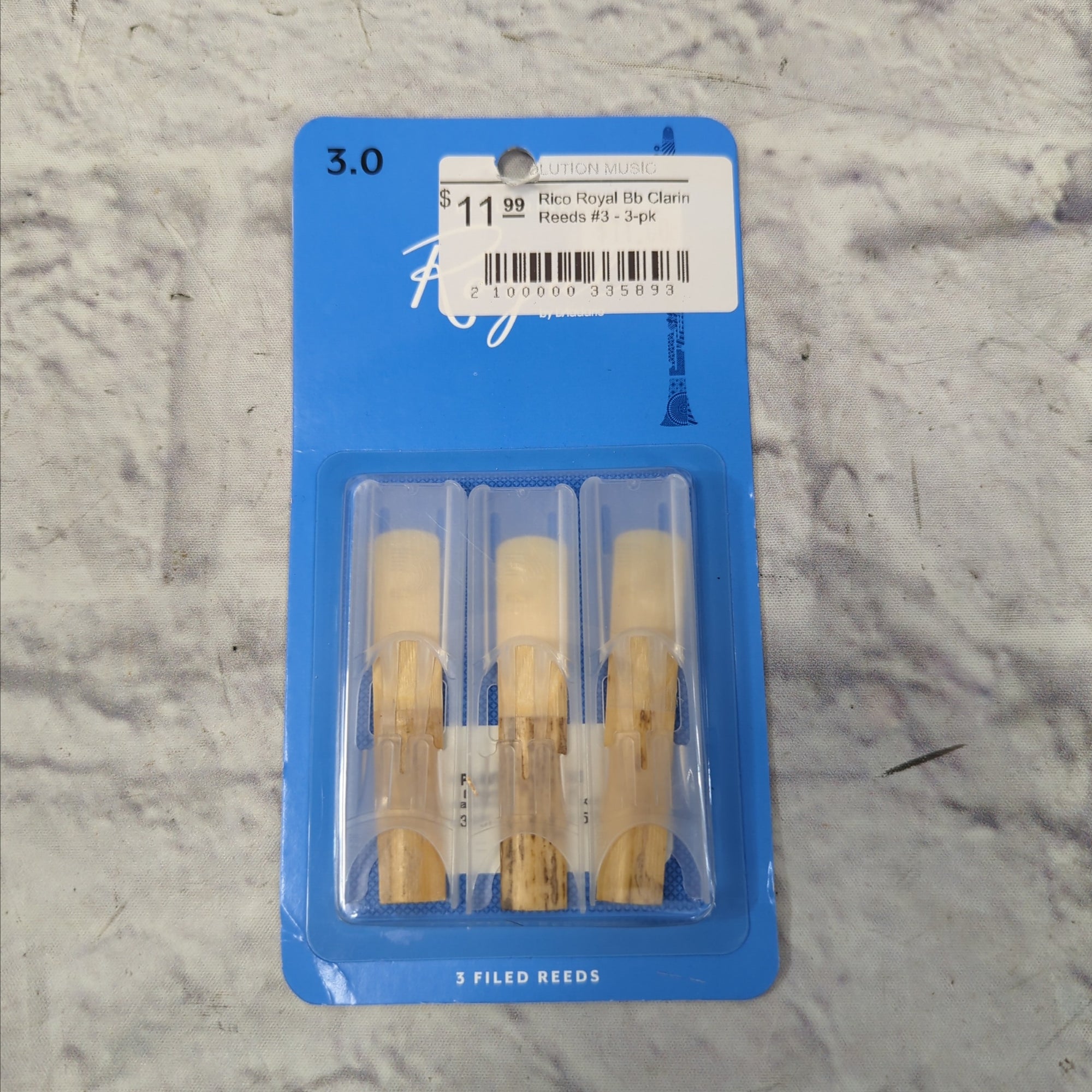 Rico Royal Bb Clarinet Reeds 3.0 3-Pack