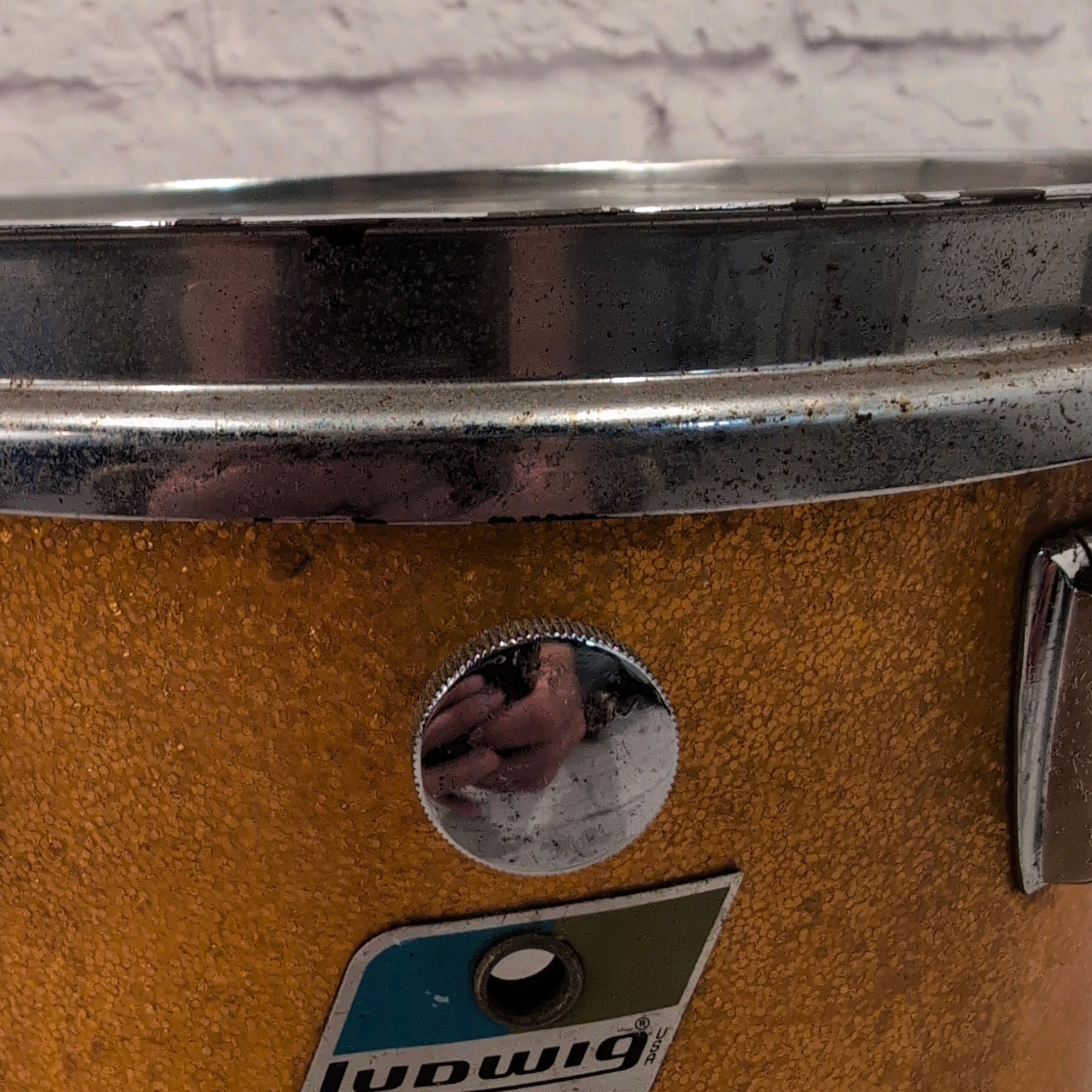 Ludwig 12x8 Gold Sparkle Tom 1970s Slot Mount