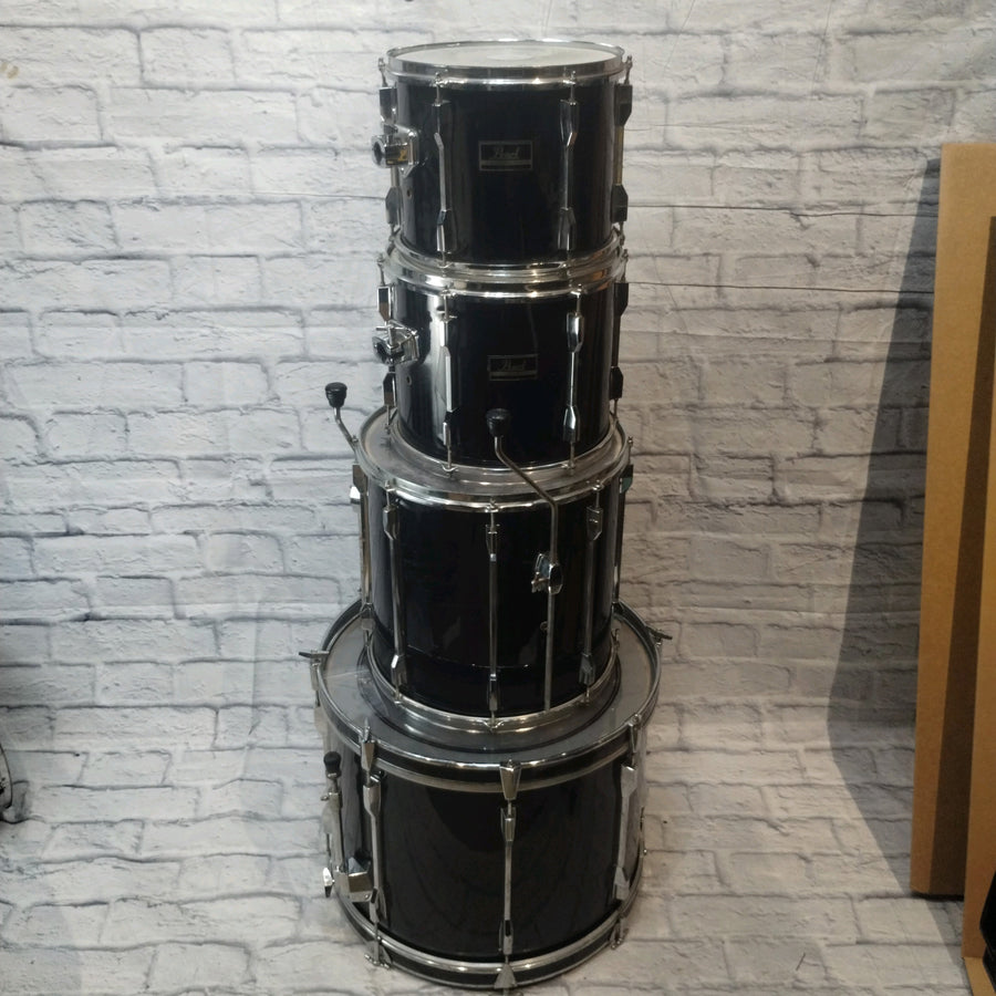 Pearl Export Black Drum Kit and Rack 12 13 16 22