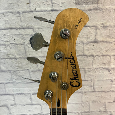Charvel CX490 4 String Bass As Is Neck Split