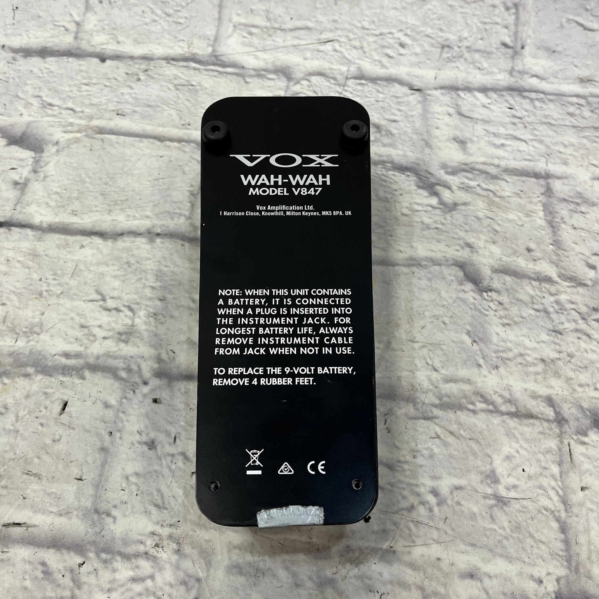 Vox Non Working V847 Wah Wah Pedal