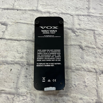 Vox Non Working V847 Wah Wah Pedal