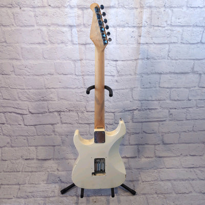 Lotus Strat Copy White 1980s Electric Guitar