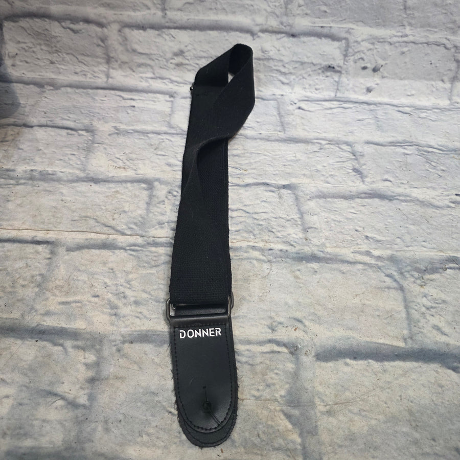 Donner Black Guitar Strap Strap