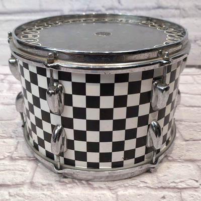 Unknown Vintage 12x8" Rack Tom w/ Checkered Wrap