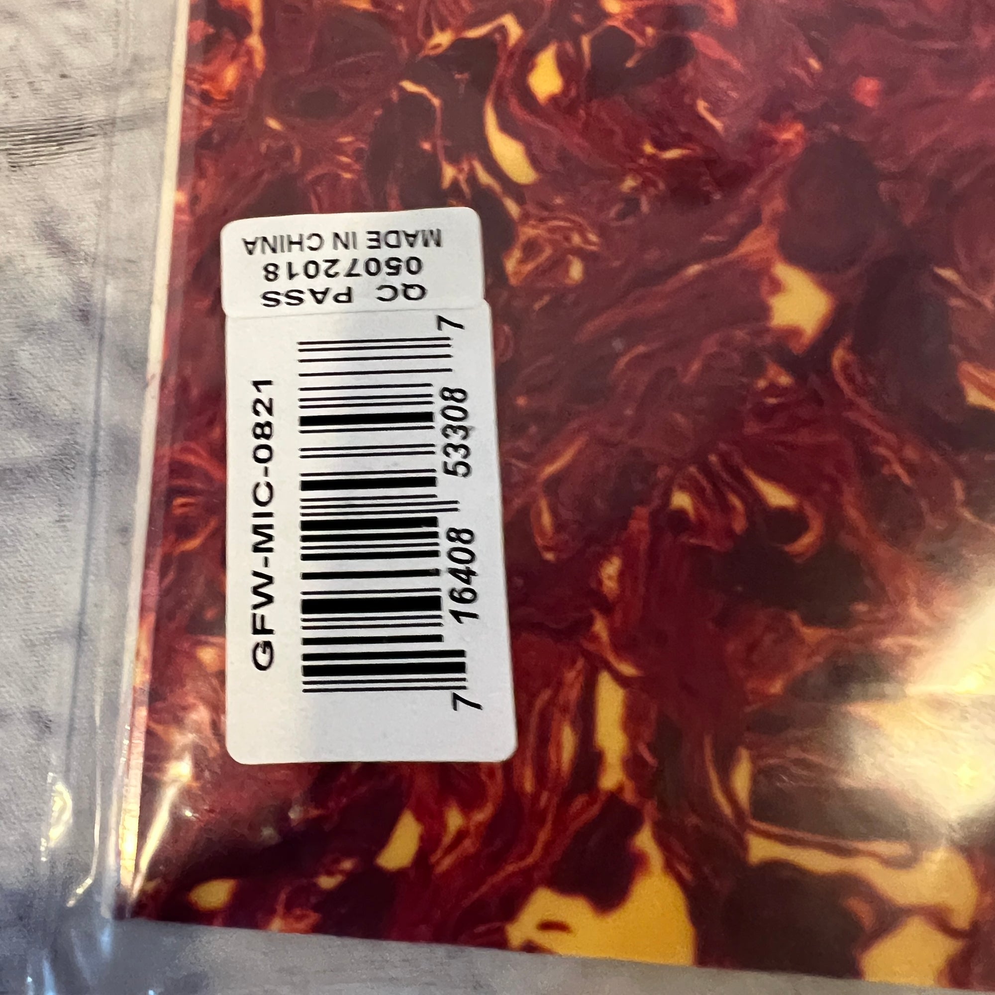 Unknown Sheet of Tortoise Acoustic Guitar Pickguard Material
