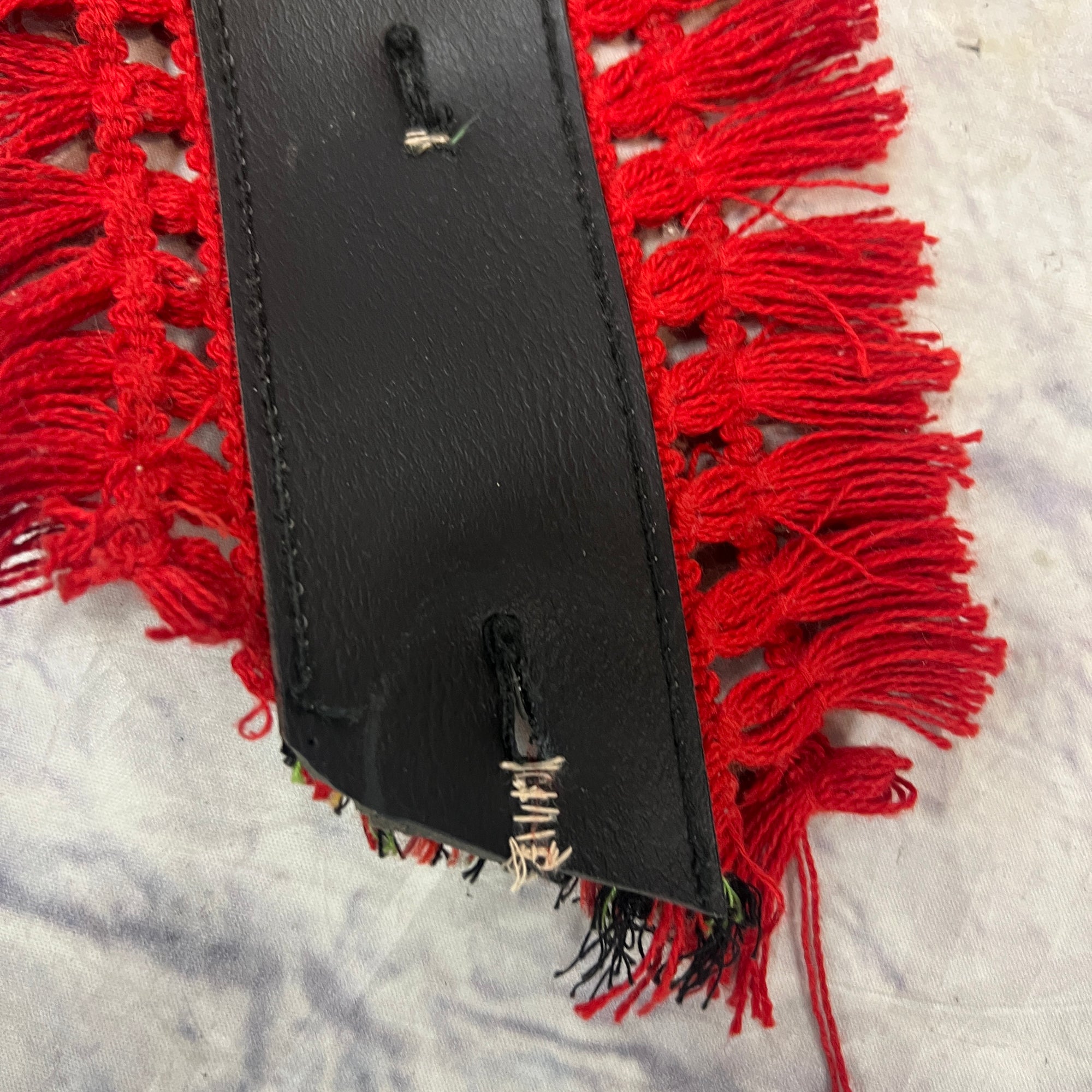 Unknown Vintage Fuzzy Boho Guitar Strap