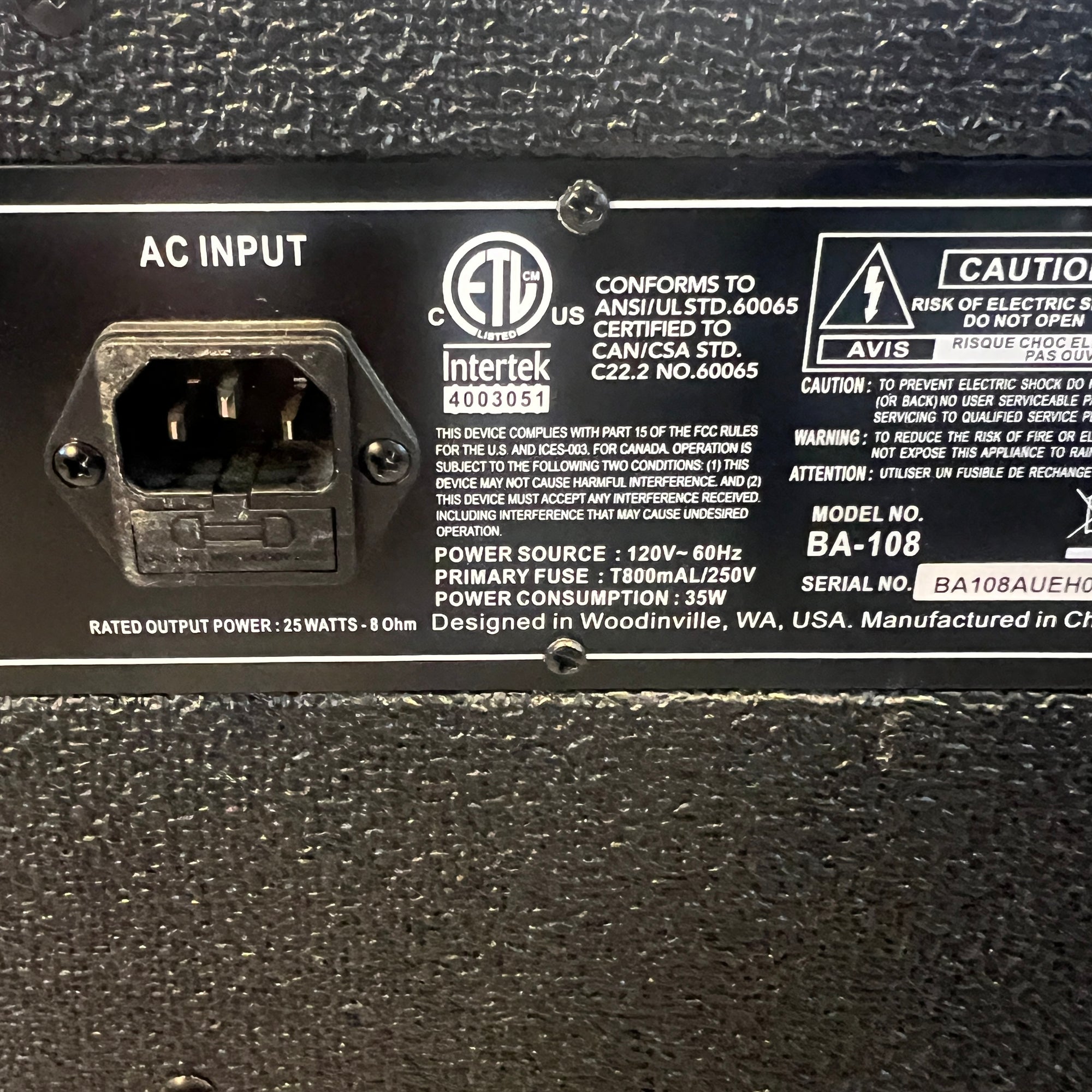 Ampeg BA-108 Bass Combo Amp