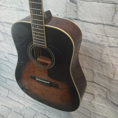Washburn D-100sb Acoustic Guitar Flame Top