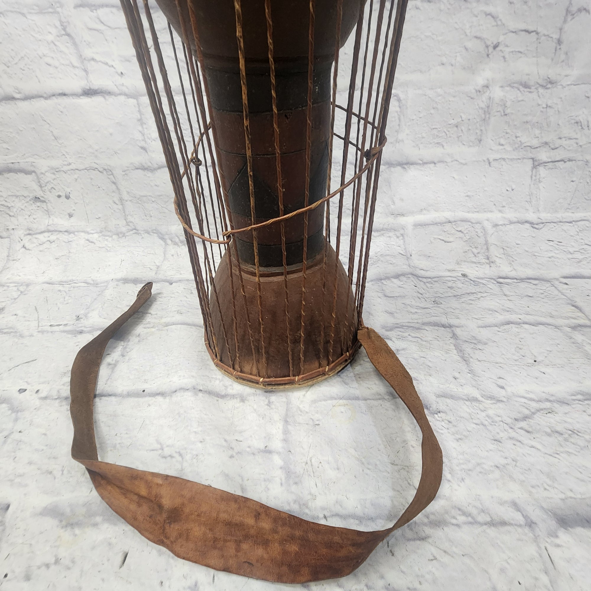 Unknown Hand Drum with Leather Strap