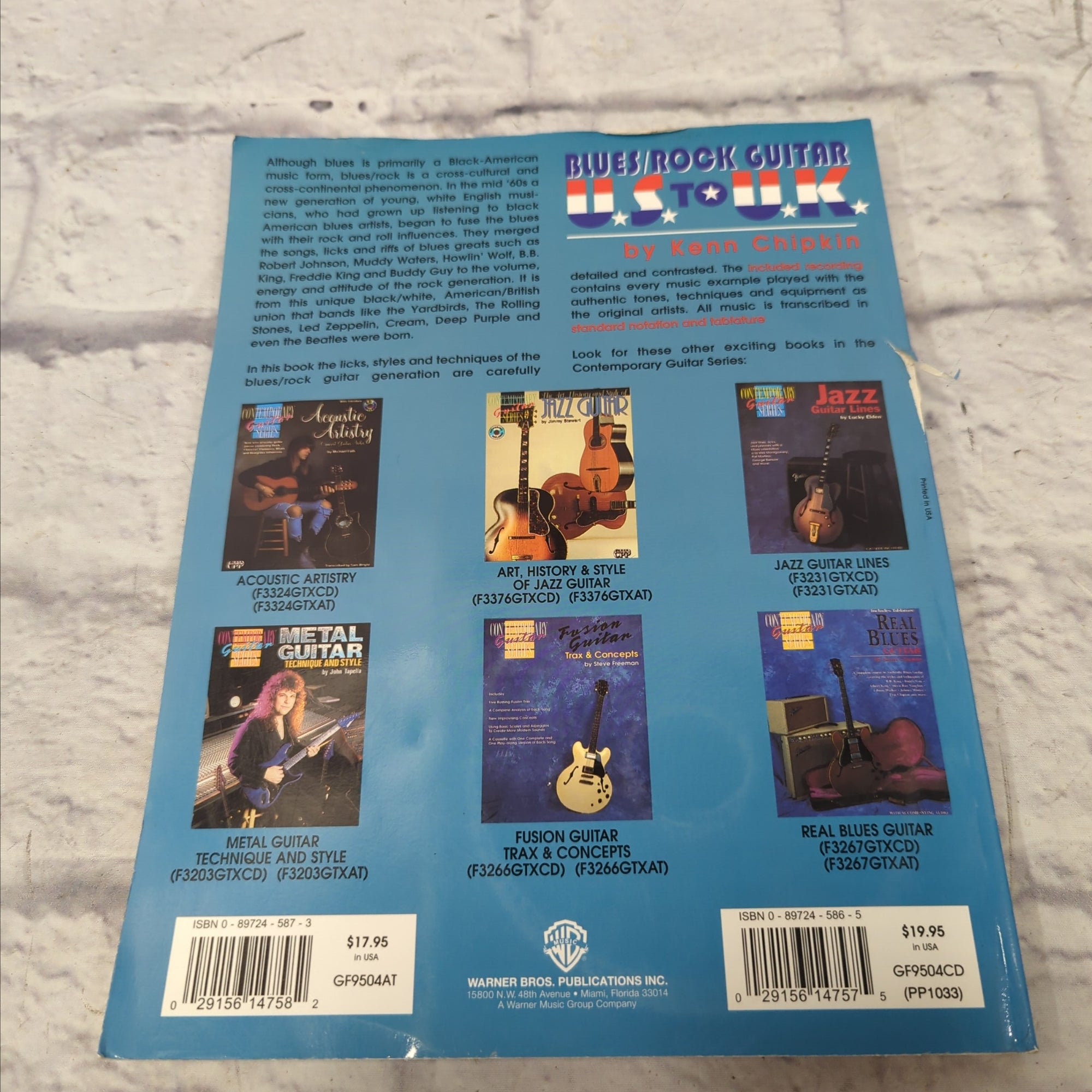 Blues/Rock Guitar U. S. To U. K Guitar Book