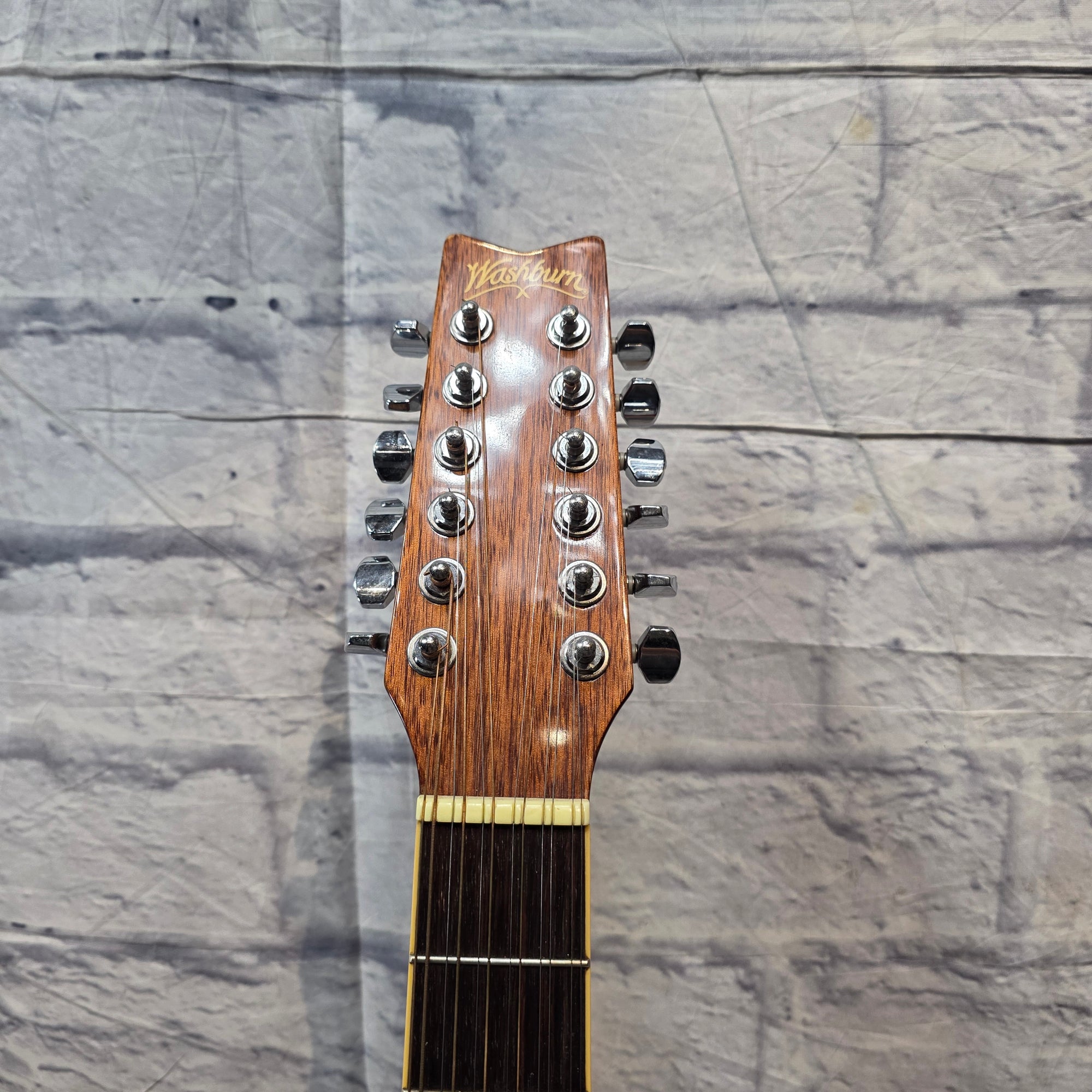 Washburn D10S12 Nat With Hard Case 12 String Acoustic Guitar