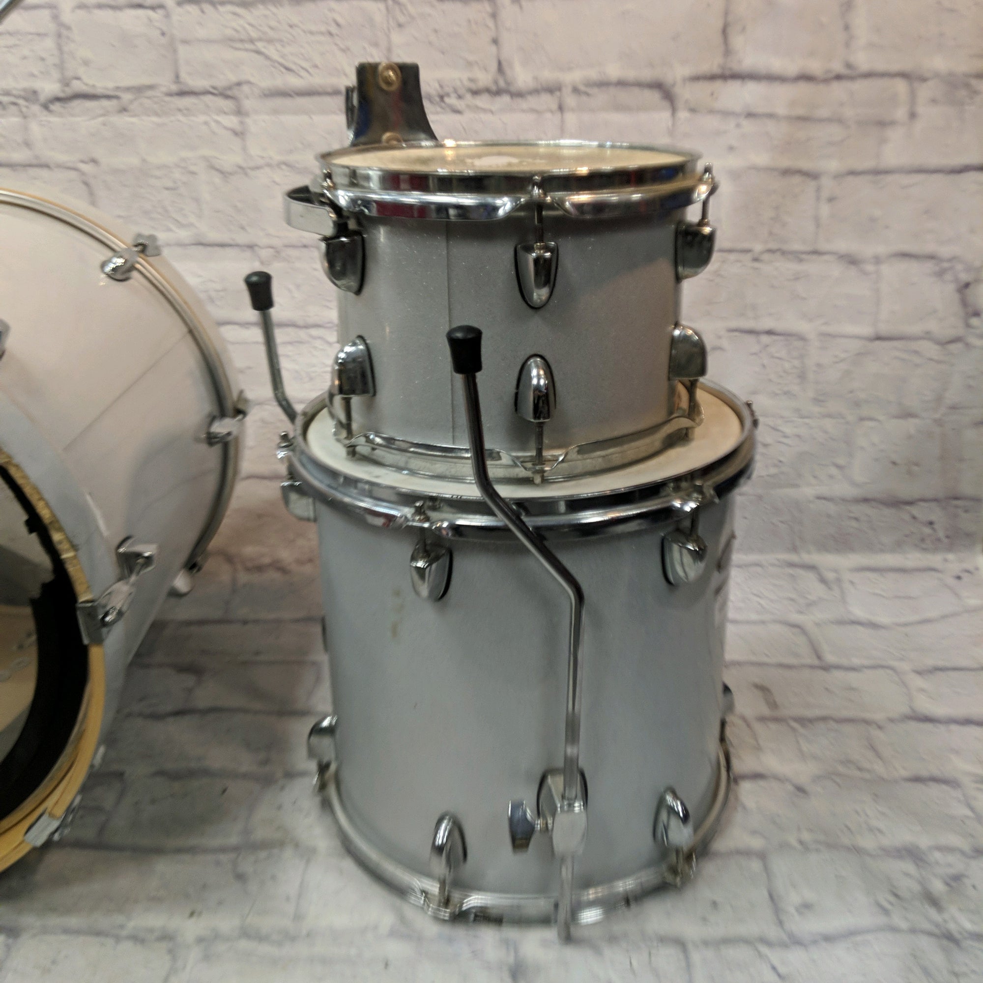 SPL Street Bop Birch Ply 3 Piece Shell Pack Silver Metallic  Drum Kit
