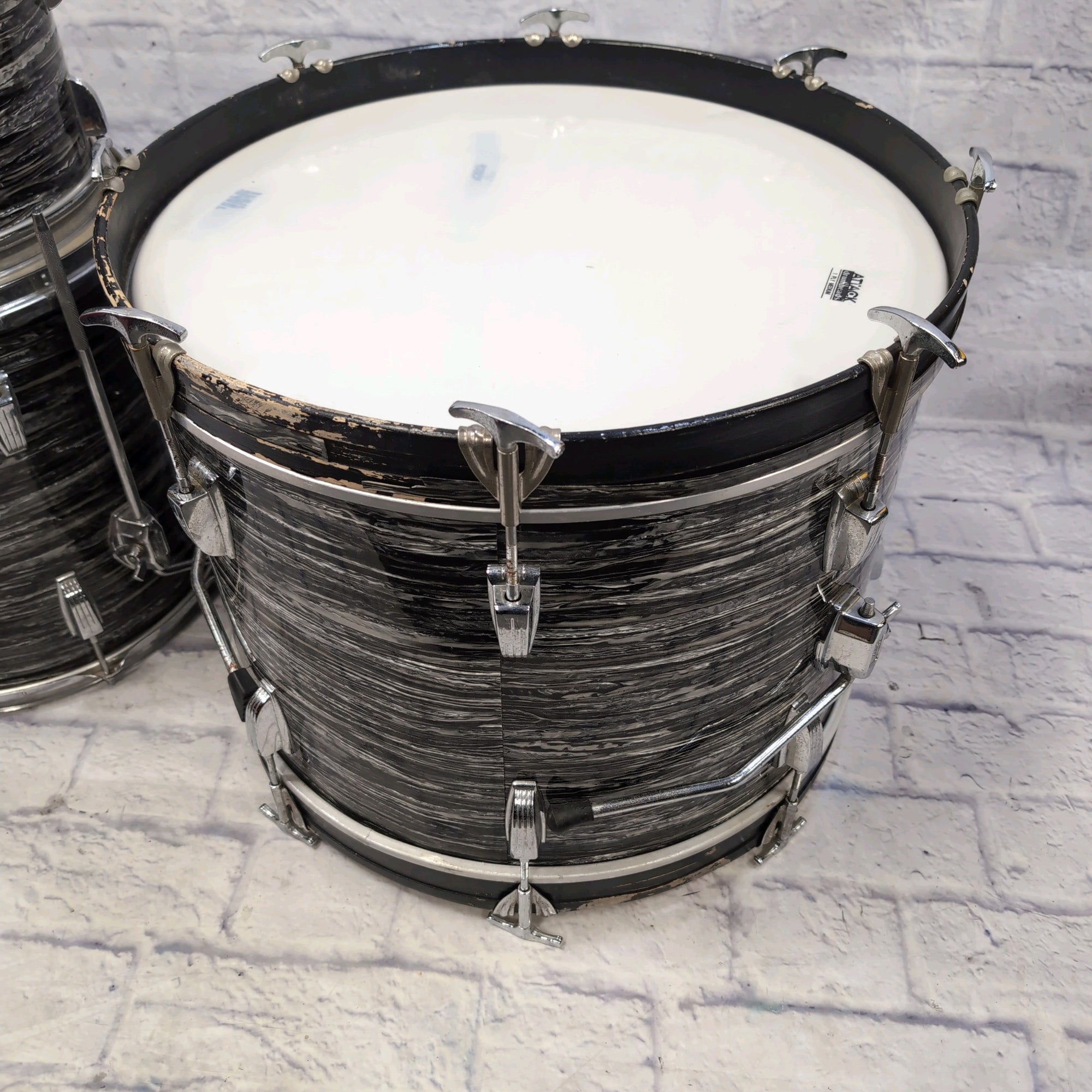 Ludwig Ringo Black Oyster Pearl Keystone Badge Drum Kit Vintage 1965