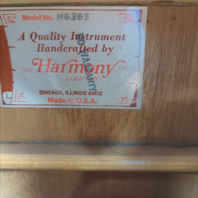 Harmony H6365 000 Size Mahogany Acoustic Guitar