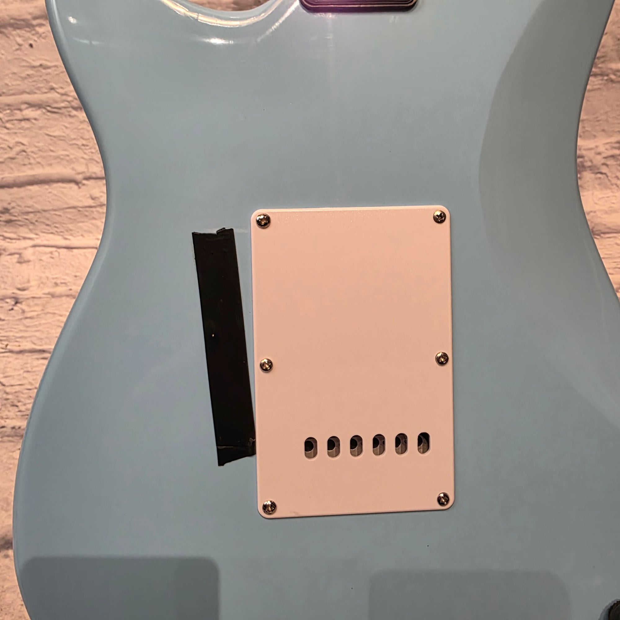 Fojill Strat Style - Full Size Mahogany - Baby Blue With Case Electric Guitar