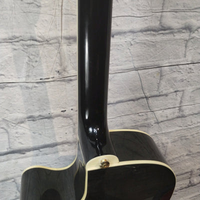 Ibanez AEF30E Acoustic Guitar - Transparent Black Flame Finish Acoustic Guitar